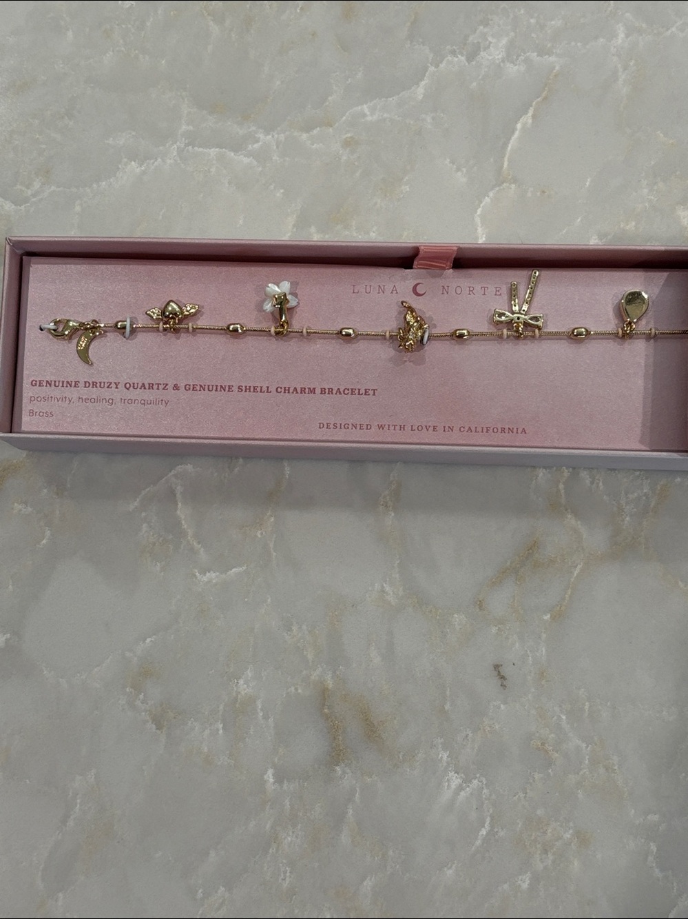 NIB Luna Norte Gold Charm Bracelet